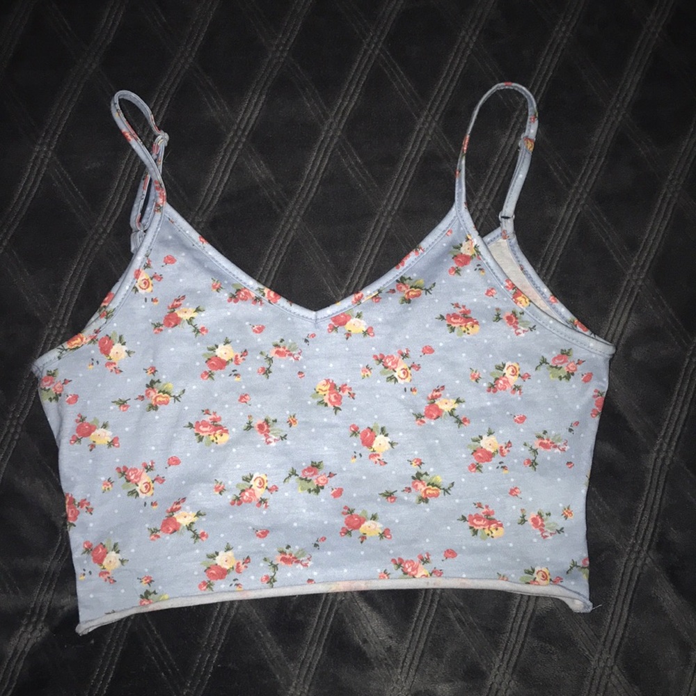 Flower crop top Size-S never worn .